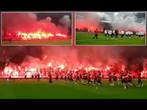 Video: Galatasaray Supporters Unleash Flares At Training Session
